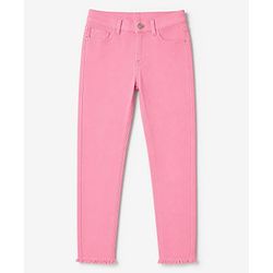Pine Kids Denim Woven Ankle Length Solid Jeggings - Pink