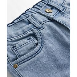 Pine Kids Denim Woven Full Length Distressed Solid Jeans - Blue