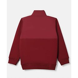 Pine Kids Looper Knit Full Sleeves T-Shirt and Jogger Winter Wear Suit with Fearless Challenger Patch - Maroon
