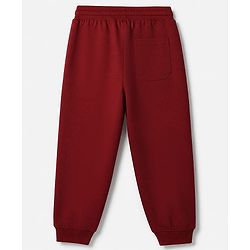 Pine Kids Looper Knit Full Sleeves T-Shirt and Jogger Winter Wear Suit with Fearless Challenger Patch - Maroon