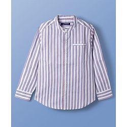 Pine Kids Cotton Woven Striped Shirt & T-Shirt - Multicolor
