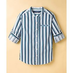 Pine Kids Cotton Woven Full Sleeves Striped Shirt - Multicolor