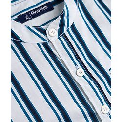 Pine Kids Cotton Woven Full Sleeves Striped Shirt - Multicolor
