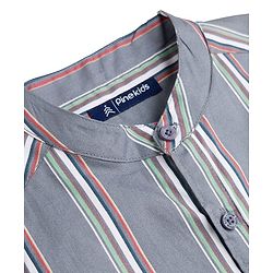 Pine Kids Cotton Woven Full Sleeves Striped Shirt - Multicolor