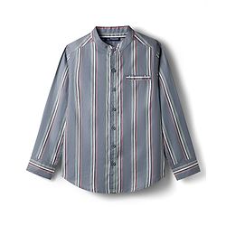 Pine Kids Cotton Woven Full Sleeves Striped Shirt - Multicolor