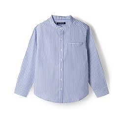 Pine Kids Cotton Woven Full Sleeves Striped Shirt - Sky Blue
