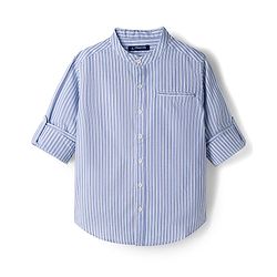 Pine Kids Cotton Woven Full Sleeves Striped Shirt - Sky Blue