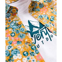Pine Kids Cotton Woven Half Sleeves Floral Printed Shirt & T-Shirt - Multicolor
