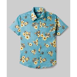 Pine Kids Cotton Woven Half Sleeves Floral Printed Shirt & T-Shirt - Multicolor