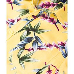 Pine Kids Cotton Woven Printed Shirts Half Sleeves Yellow 4-5 Years