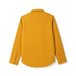 Pine Kids Cotton Woven Solid Shirt with Full Sleeves - Yellow