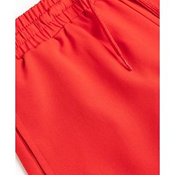 Pine Active Woven Above Knee Length Solid Shorts - Red