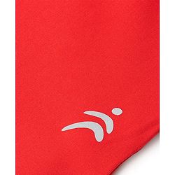 Pine Active Woven Above Knee Length Solid Shorts - Red