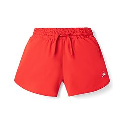Pine Active Woven Above Knee Length Solid Shorts - Red