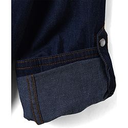 Pine Kids Denim Woven Full Roll Up Sleeves Shirt - Blue
