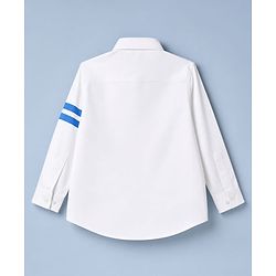 Pine Kids Cotton Woven Shirt with Full Sleeves and Chicago 01 Text Print - White