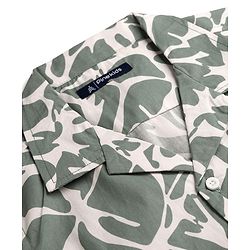 Pine Kids Cotton Woven Printed Shirts Half Sleeves Resort Collar Olive Green 4-5 Years