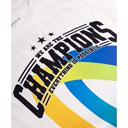 Pine Active Knit Sleeveless Front & Back Champions Printed  T-Shirt- White