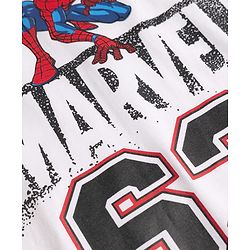 Pine Kids Marvel Single Jersey Knit Half Sleeves T-Shirt with Spider-Man Graphics - White