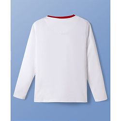 Pine Kids Disney Single Jersey Knit Full Sleeves T-Shirt with Mickey Mouse Graphics - White