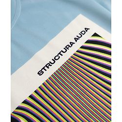 Pine Active Knit Drop Shoulder Half Sleeves T-Shirt with Illusion Print - Blue