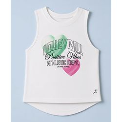 Pine Active Knit Sleeveless Volley Ball T-Shirt- White