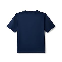 Pine Active Knit Drop Shoulder Half Sleeves Printed T-Shirt - Navy Blue