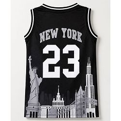 Pine Active Knit Basket Ball Sleeveless Tee With Shorts Set - Black