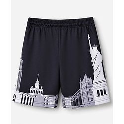 Pine Active Knit Basket Ball Sleeveless Tee With Shorts Set - Black