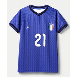 Pine Active Knit Half Sleeves T-Shirt & Shorts With Text Print - Blue