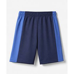 Pine Active Knit Half Sleeves T-Shirt & Shorts With Text Print - Blue