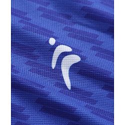 Pine Active Knit Half Sleeves T-Shirt & Shorts With Text Print - Blue