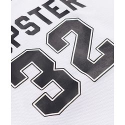 Pine Active Knit Sleeveless Hoopster 32 Printed Crop Tee With Shorts Set - White