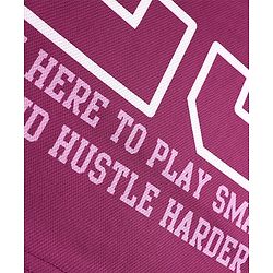 Pine Active Knit Half Sleeves Tee With Shorts Set With Text Print - Pink