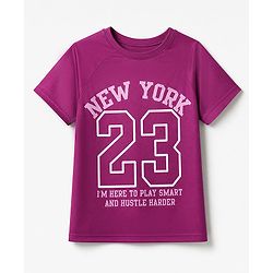 Pine Active Knit Half Sleeves Tee With Shorts Set With Text Print - Pink