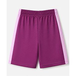 Pine Active Knit Half Sleeves Tee With Shorts Set With Text Print - Pink