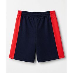 Pine Active Knit Half Sleeves Tee With Shorts Football With Text Print - Red