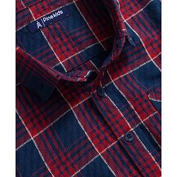 Pine Kids 100% Cotton Woven Full Sleeves Checked Shirt - Multicolor