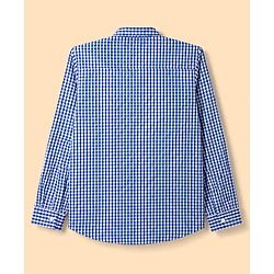Pine Kids 100% Cotton WOven Full Sleeves Checked Shirt With Text Printed Tank T-Shirt - Multicolor