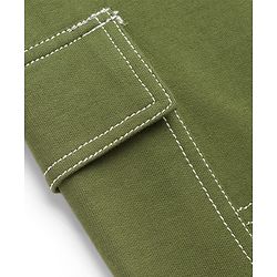 Pine Kids Knit Full Length Solid Colour Cut & Sew Lounge Pant - Olive Green