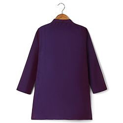 Pine Kids Woven Full Sleeves Floral Printed Kurta Pyjama Set With Jacket - Purple