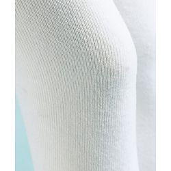 Pine Kids Cotton Knit Solid Color Footed Tights - White