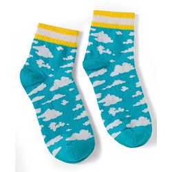 Pine Kids Knit Ankle Length Floral & Heart  Designed Socks Pack of 3- Multicolour