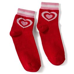 Pine Kids Knit Ankle Length Stripes & Heart Designed Socks Pack of 3- Multicolour