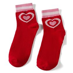 Pine Kids Knit Ankle Length Stripes & Heart Designed Socks Pack of 3- Multicolour