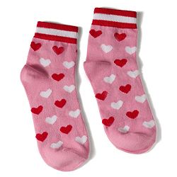 Pine Kids Knit Ankle Length Stripes & Heart Designed Socks Pack of 3- Multicolour