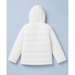 Pine Kids Woven Hoodies with Full Sleeves in White for 4-5 Years
