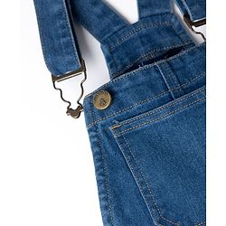 Pine Kids Cotton Woven Sleeveless Dungaree - Navy Blue