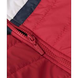 Pine Kids Woven Hoodie Jacket with Full Sleeves in Red