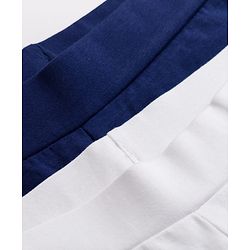 Pine Kids Cotton Lycra Knit Full Length Solid Colour Leggings Pack of 2 - White & Navy